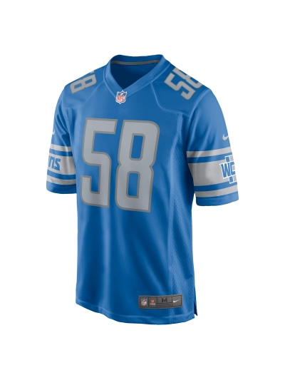 Men's Detroit Lions Penei Sewell Nike Blue Game Jersey 02