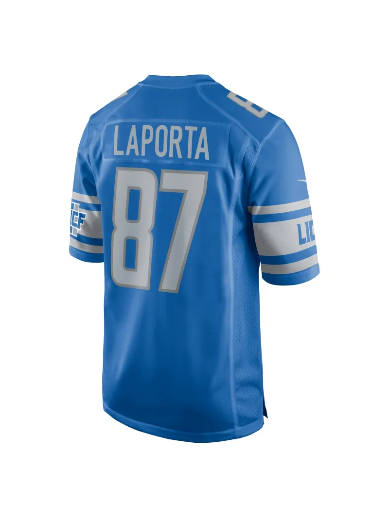 Men's Detroit Lions Sam LaPorta Nike Blue Game Jersey