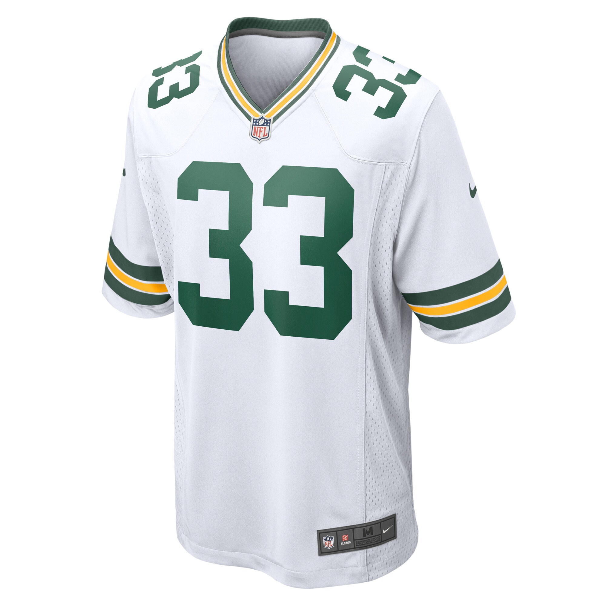 Men's Green Bay Packers Aaron Jones Nike White Player Jersey