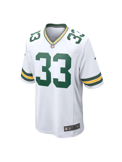 Men's Green Bay Packers Aaron Jones Nike White Player Jersey 02
