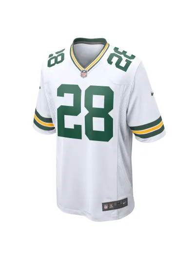Men's Green Bay Packers AJ Dillon Nike White Player Jersey 02