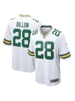 Men's Green Bay Packers AJ Dillon Nike White Player Jersey
