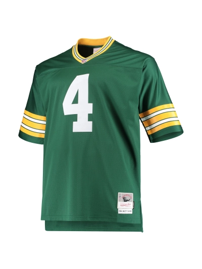 Men's Green Bay Packers Brett Favre Mitchell & Ness Green Big & Tall 1996 Retired Player Replica Jersey 02