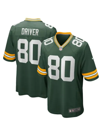 Men's Green Bay Packers Donald Driver Nike Green Game Retired Player Jersey 01