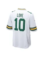 Men's Green Bay Packers Jordan Love Nike White Game Jersey