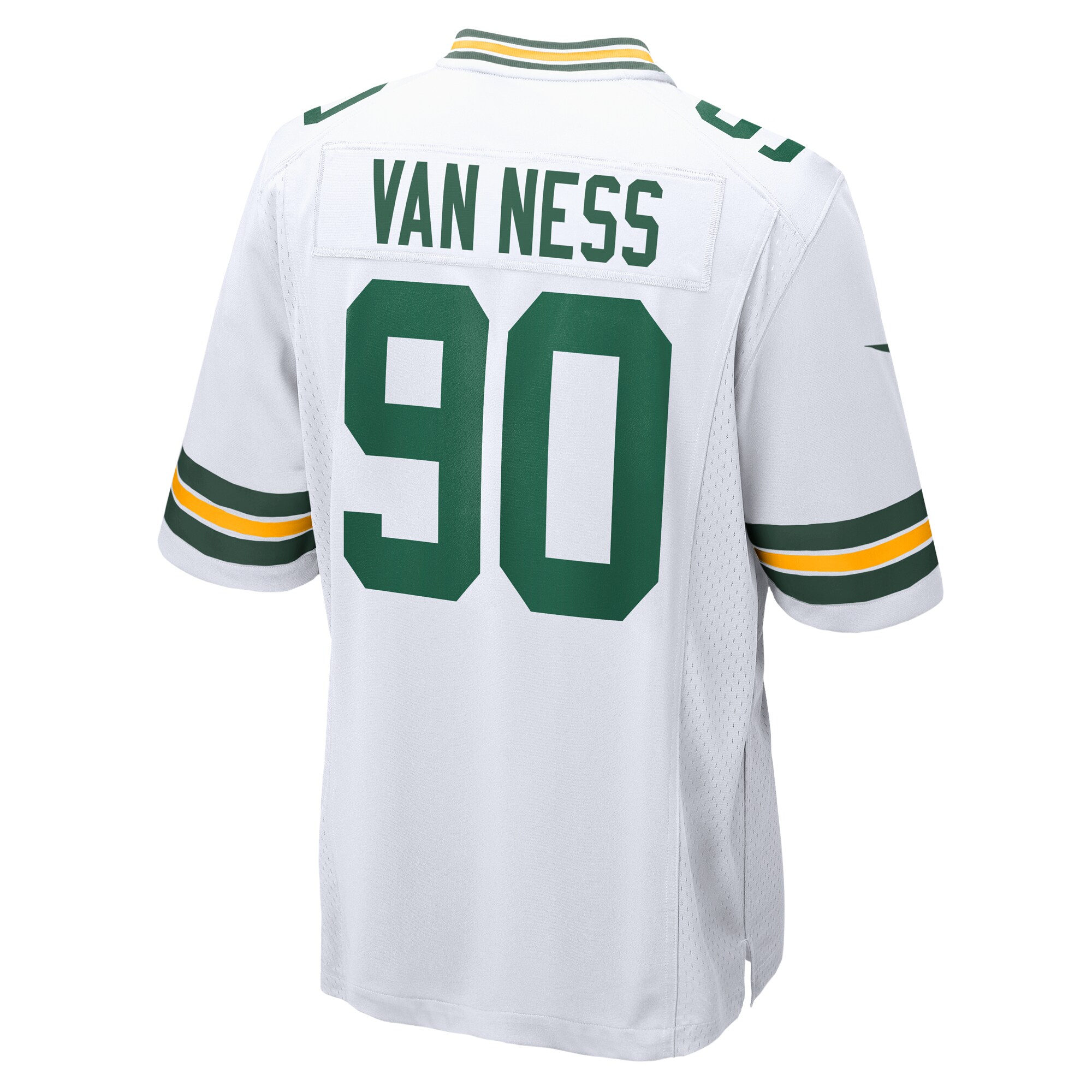 Men's Green Bay Packers Lukas Van Ness Nike White Game Jersey