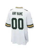 Men's Green Bay Packers Nike White Custom Game Jersey