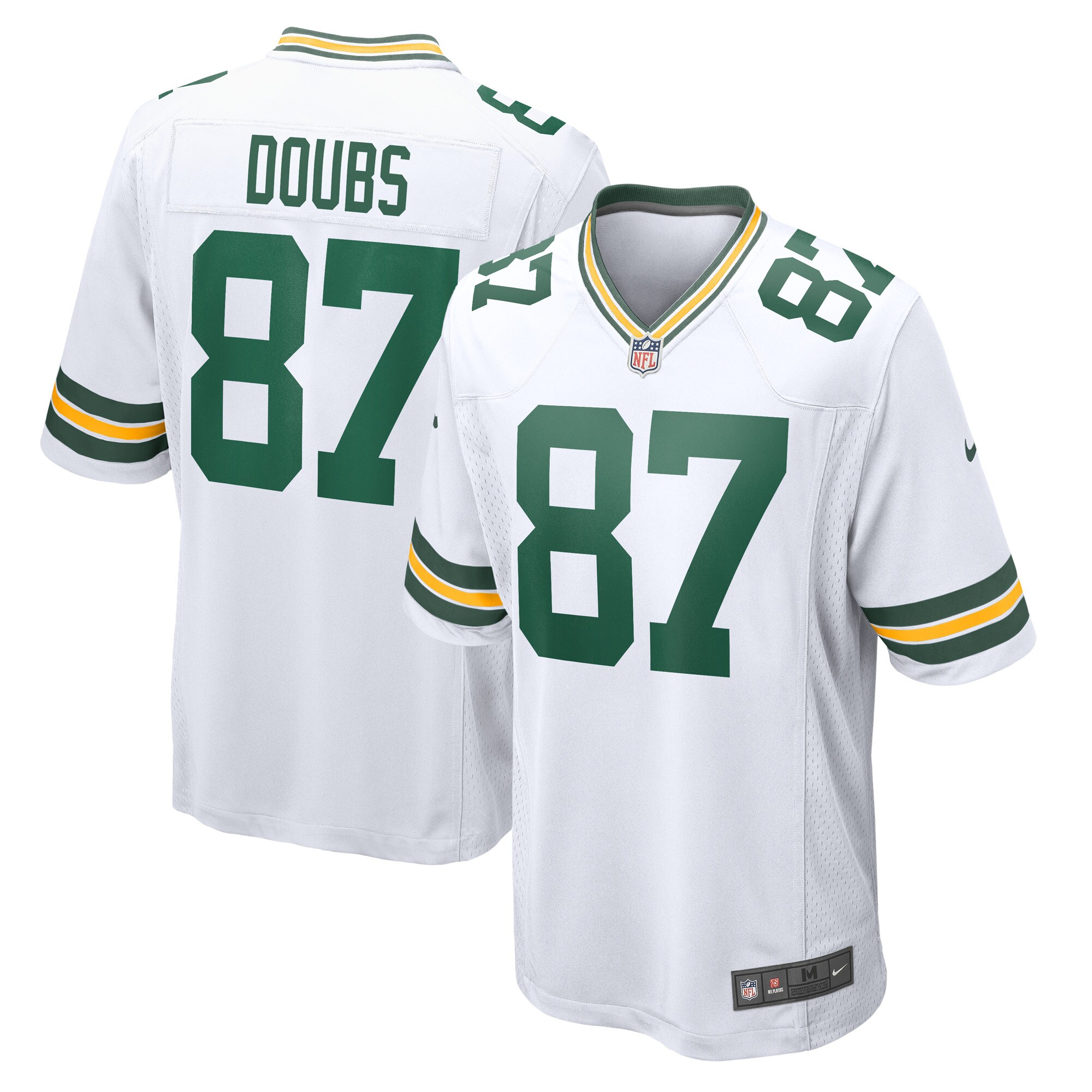 Men's Green Bay Packers Romeo Doubs Nike White Player Jersey