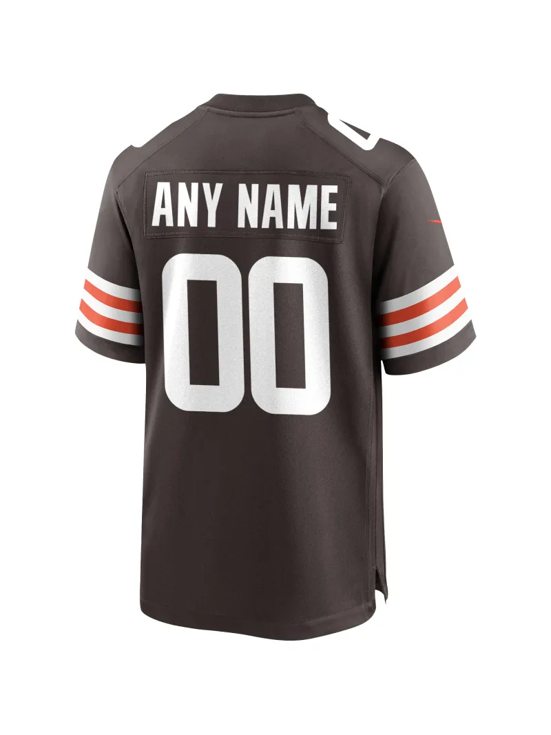 Men's Nike Cleveland Browns Brown Custom Game Jersey
