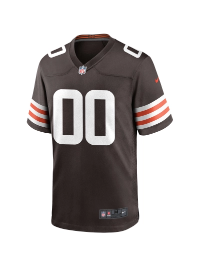 Men's Nike Cleveland Browns Brown Custom Game Jersey 02