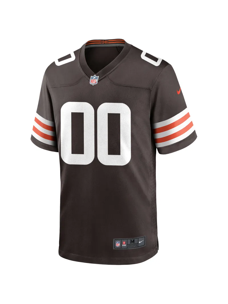 Men's Nike Cleveland Browns Brown Custom Game Jersey