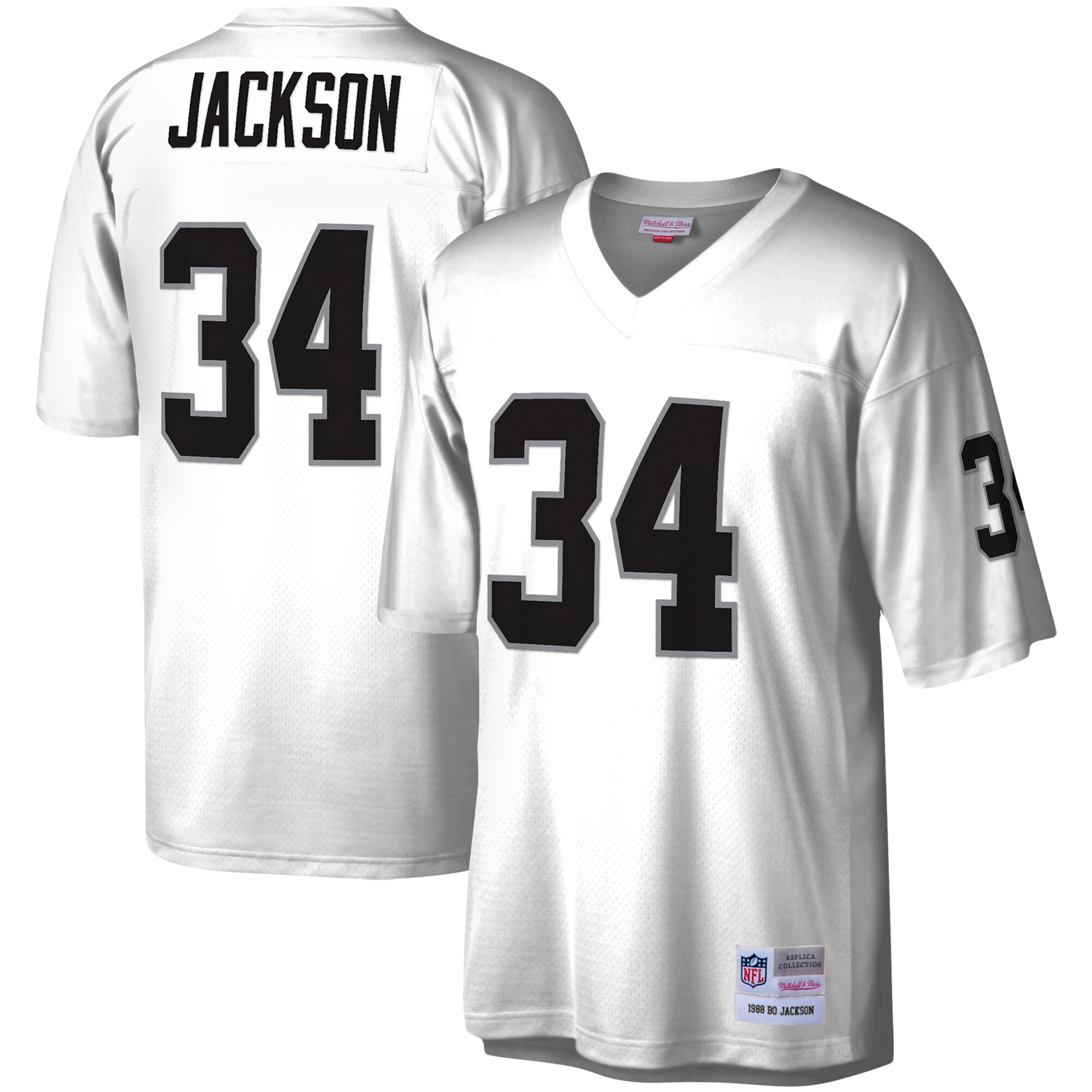 Las Vegas Raiders Bo Jackson Mitchell & Ness White Legacy Replica Jersey