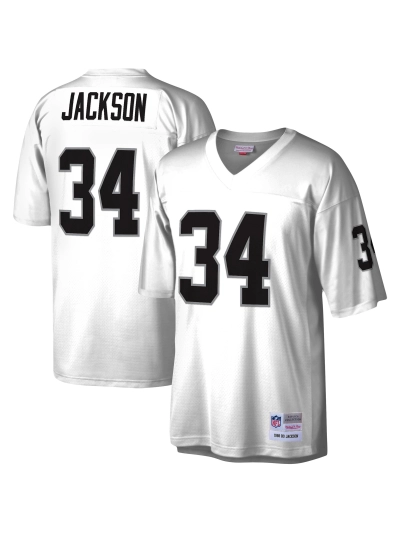 Las Vegas Raiders Bo Jackson Mitchell & Ness White Legacy Replica Jersey 01