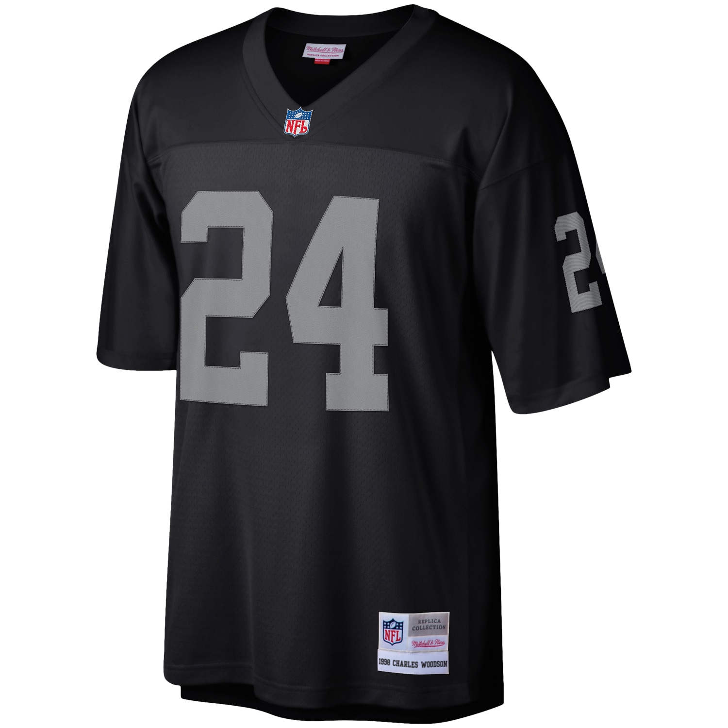 Las Vegas Raiders Charles Woodson Mitchell & Ness Black Heritage Replica Jersey