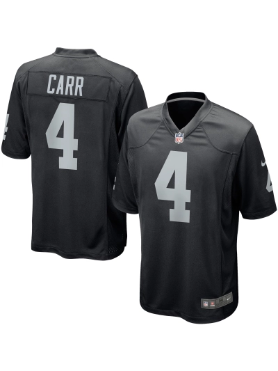 Las Vegas Raiders Derek Carr Nike Black Player Jersey 01