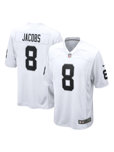 Las Vegas Raiders Josh Jacobs Nike White Player Jersey 01