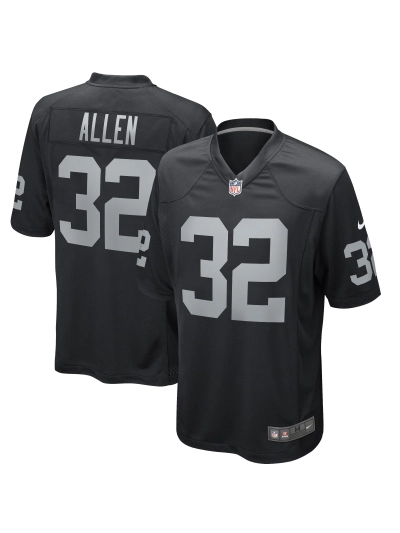 Las Vegas Raiders Marcus Allen Nike Black Game Retired Player Jersey 01
