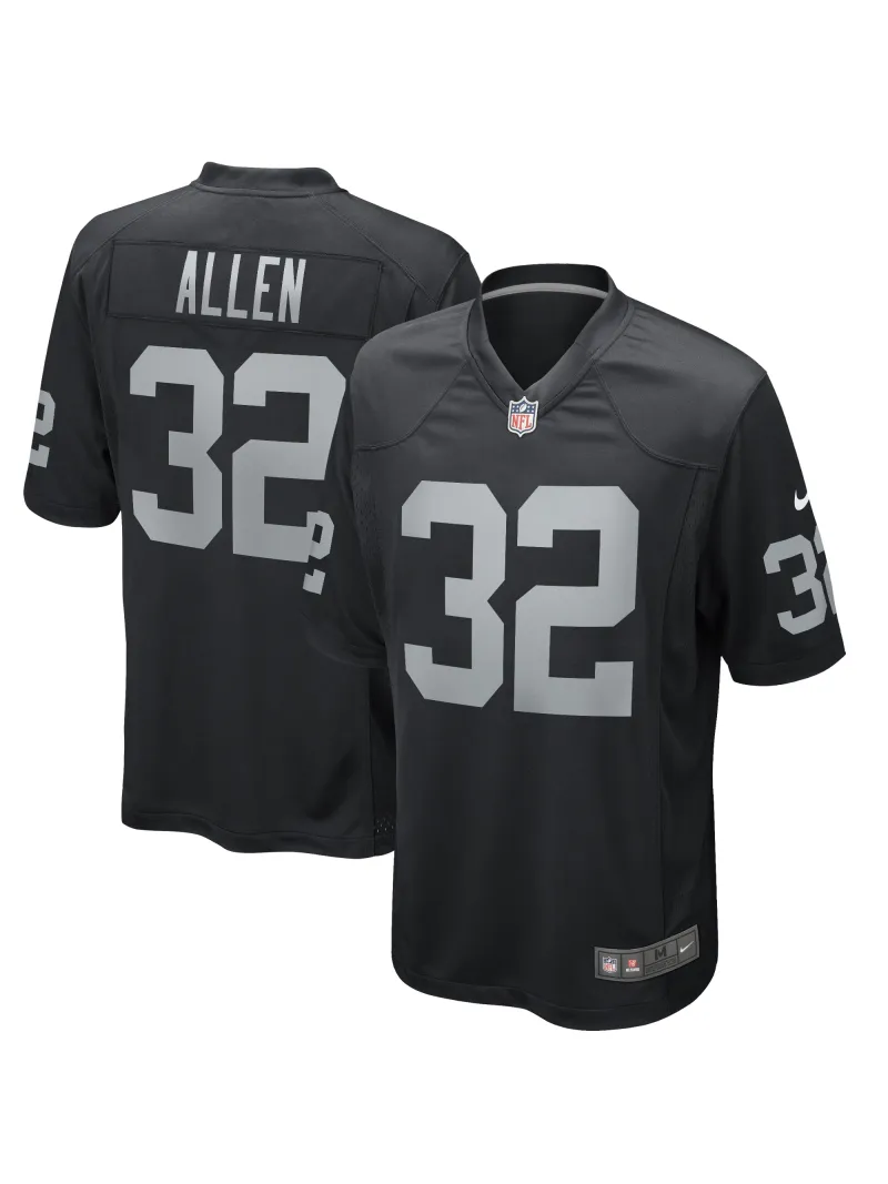 Las Vegas Raiders Marcus Allen Nike Black Game Retired Player Jersey