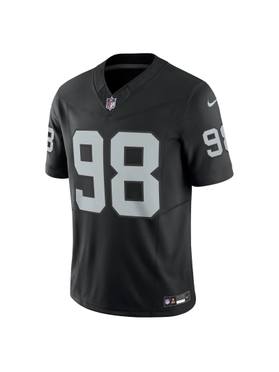 Las Vegas Raiders Maxx Crosby Nike Black Vapor FUSE Limited Jersey 02