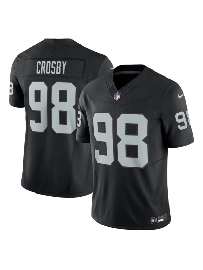 Las Vegas Raiders Maxx Crosby Nike Black Vapor FUSE Limited Jersey 01