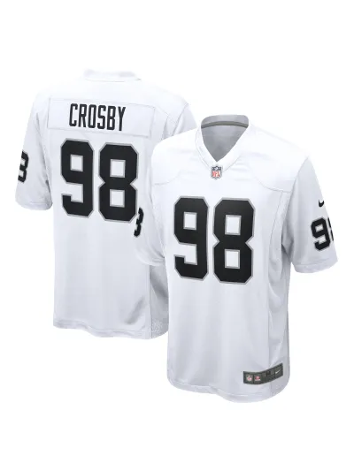 Las Vegas Raiders Maxx Crosby Nike White Game Jersey 01