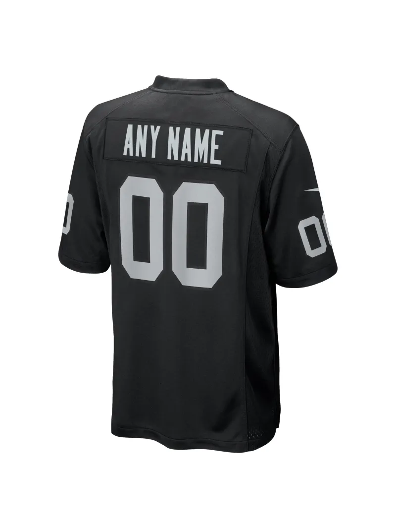 Las Vegas Raiders Nike Black Custom Game Jersey