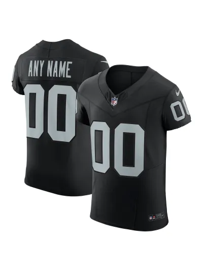 Las Vegas Raiders Nike Black Vapor FUSE Elite Custom Jersey 01