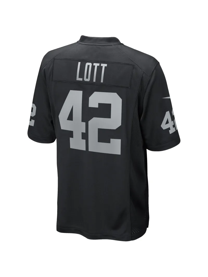 Las Vegas Raiders Ronnie Lott Nike Black Game Retired Jersey