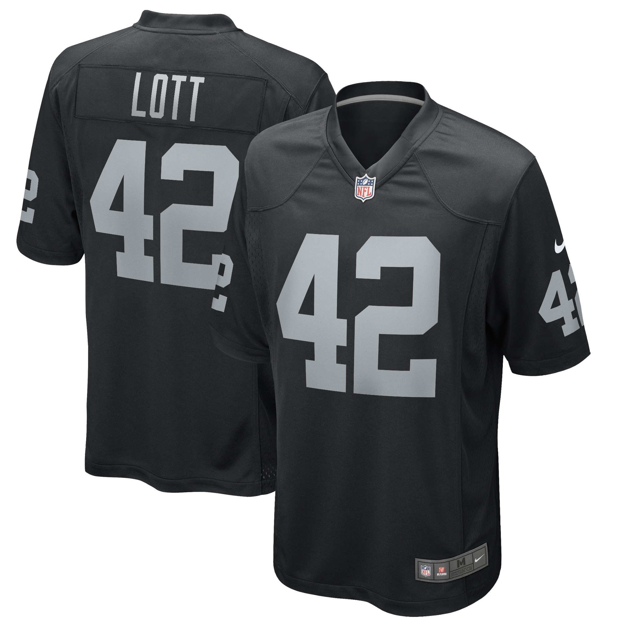 Las Vegas Raiders Ronnie Lott Nike Black Game Retired Jersey