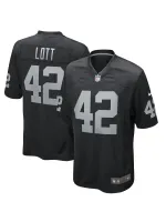 Las Vegas Raiders Ronnie Lott Nike Black Game Retired Jersey