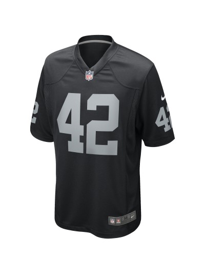 Las Vegas Raiders Ronnie Lott Nike Black Game Retired Jersey 02