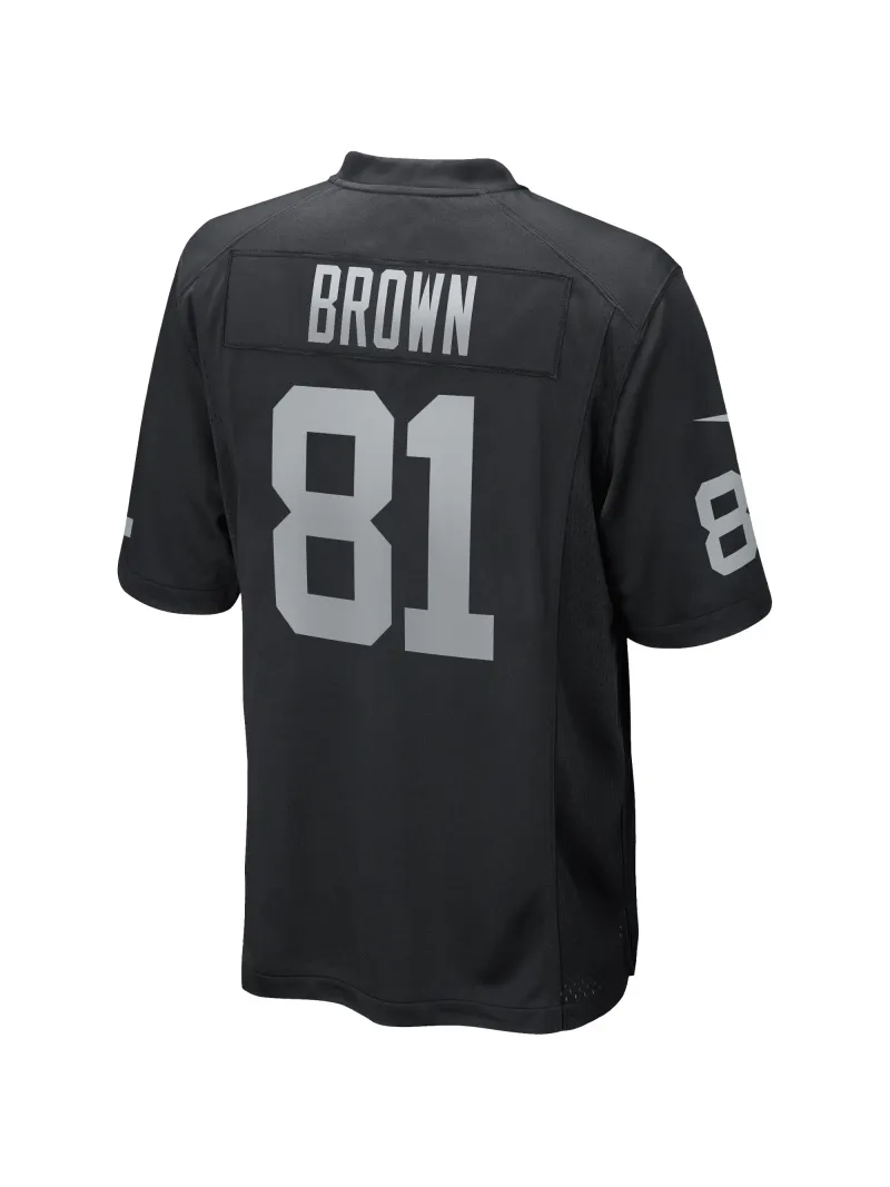 Las Vegas Raiders Tim Brown Nike Black Game Retired Player Jersey