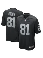 Las Vegas Raiders Tim Brown Nike Black Game Retired Player Jersey
