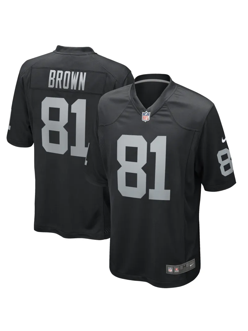 Las Vegas Raiders Tim Brown Nike Black Game Retired Player Jersey