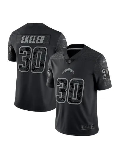 Los Angeles Chargers Austin Ekeler Nike Black RFLCTV Limited Edition Jersey 01