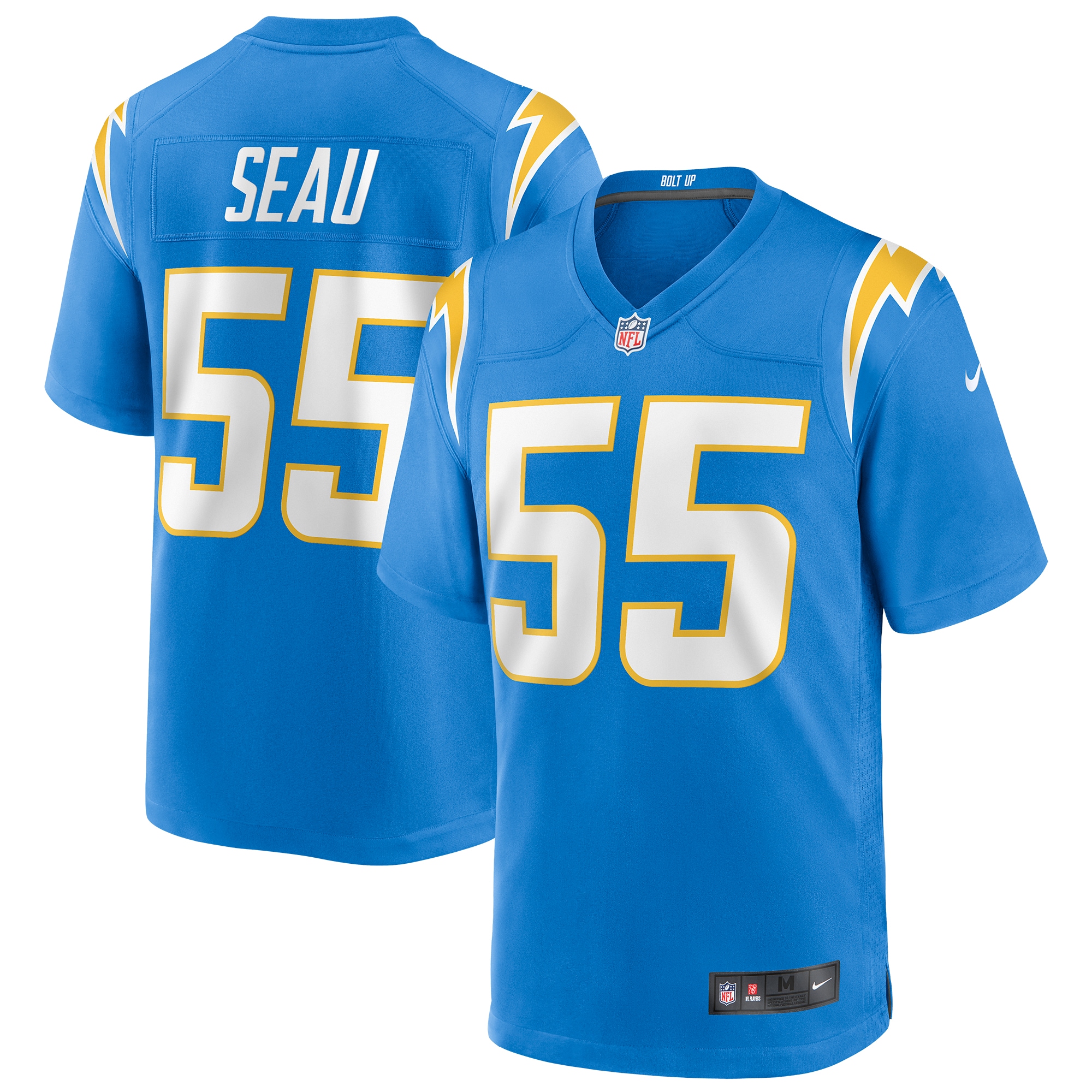Los Angeles Chargers Junior Seau Nike Powder Blue Game Retired Player Jersey