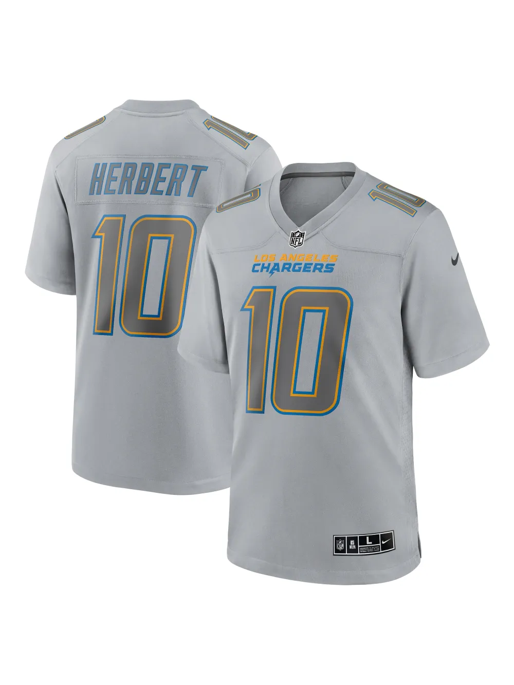 Los Angeles Chargers Justin Herbert Nike Gray Stylish Game Jersey