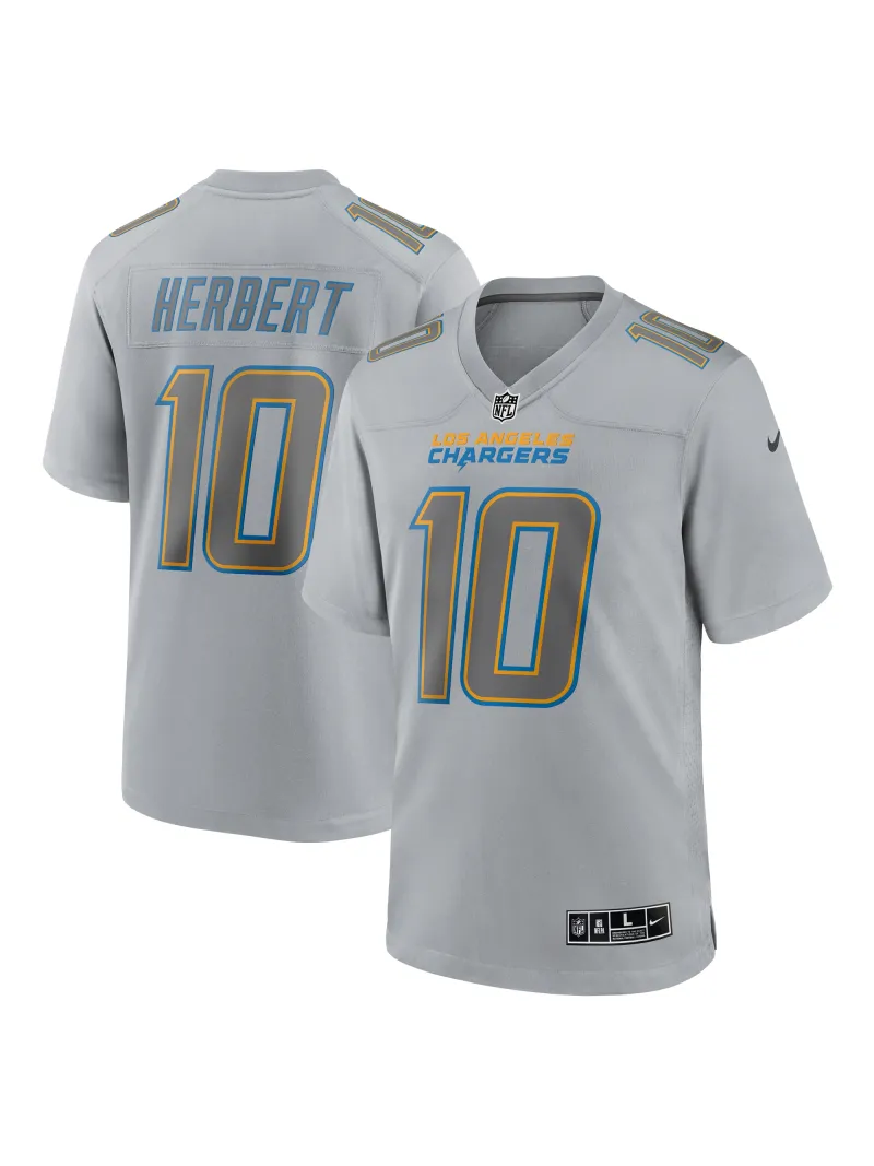 Los Angeles Chargers Justin Herbert Nike Gray Stylish Game Jersey