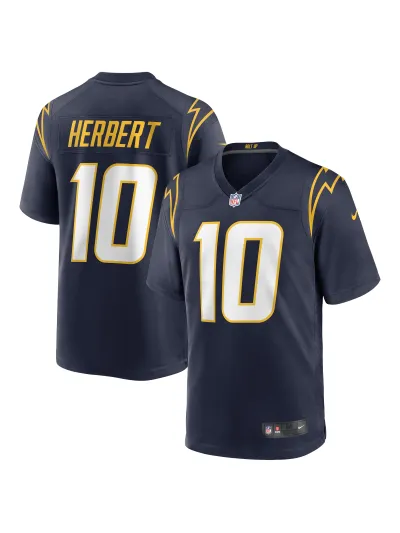 Los Angeles Chargers Justin Herbert Nike Navy Alternate Game Jersey 01