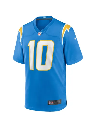 Los Angeles Chargers Justin Herbert Nike Powder Blue Players Game Jersey 02