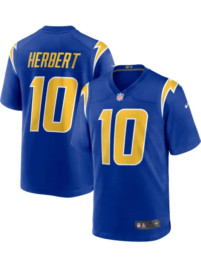 Los Angeles Chargers Justin Herbert Nike Royals Second Alternate Game Jersey 01