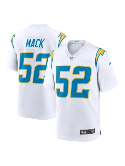 Los Angeles Chargers Khalil Mack Nike White Game Jersey 01