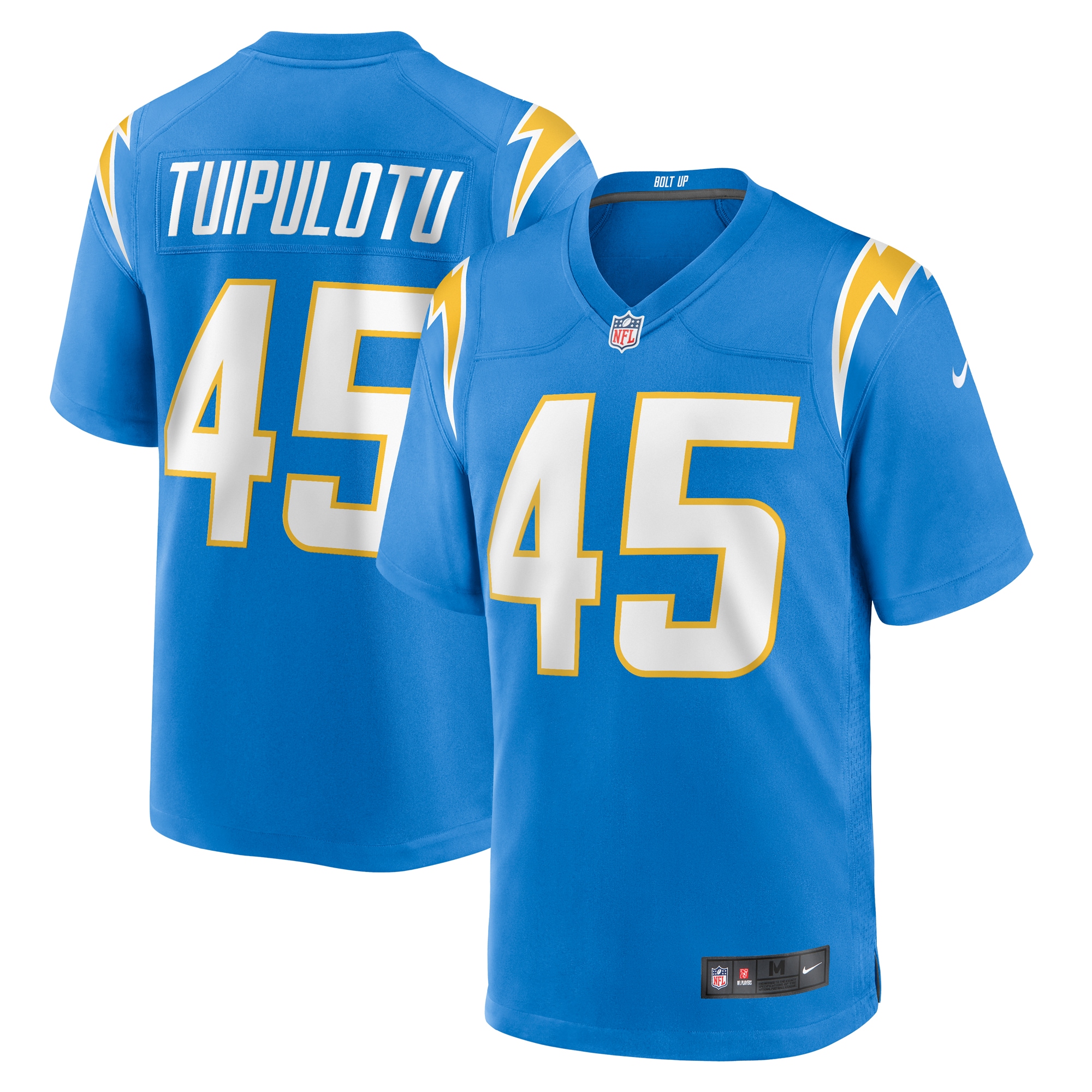 Los Angeles Chargers Tuli Tuipulotu Nike Powder Blue Team Game Jersey