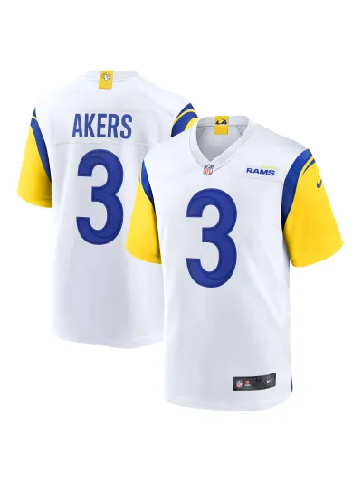 Los Angeles Rams Cam Akers Nike White Game Jersey 01