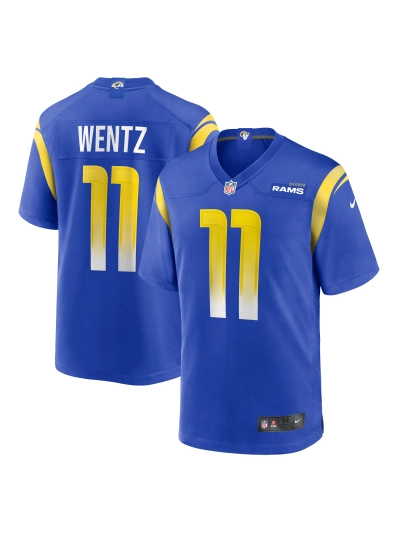 Los Angeles Rams Carson Wentz Nike Royals Game Jersey 01