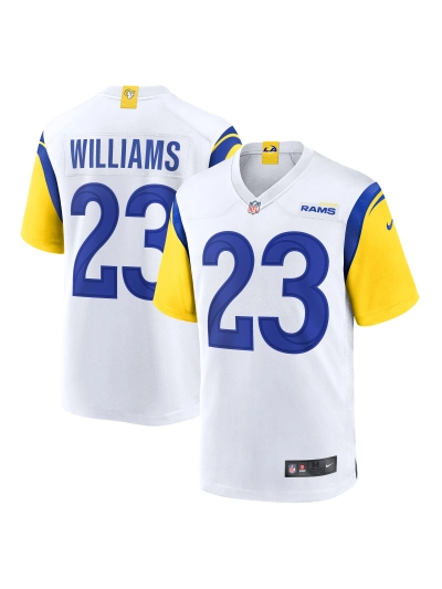 Los Angeles Rams Kyren Williams Nike White Game Jersey 01