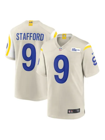 Los Angeles Rams Matthew Stafford Nike Bone Game Jersey 01