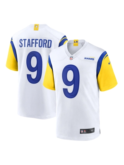 Los Angeles Rams Matthew Stafford Nike White Alternate Game Jersey 01