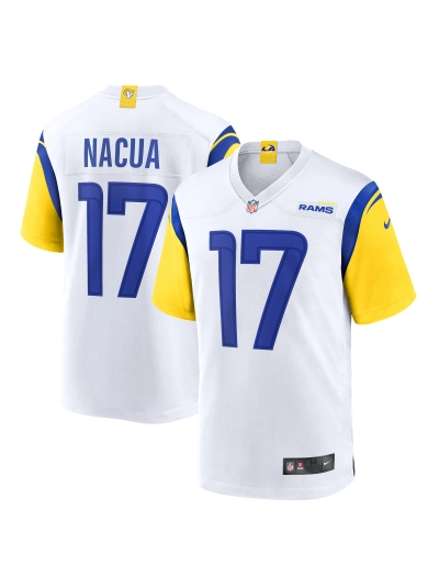 Los Angeles Rams Puka Nacua Nike White Game Jersey 01