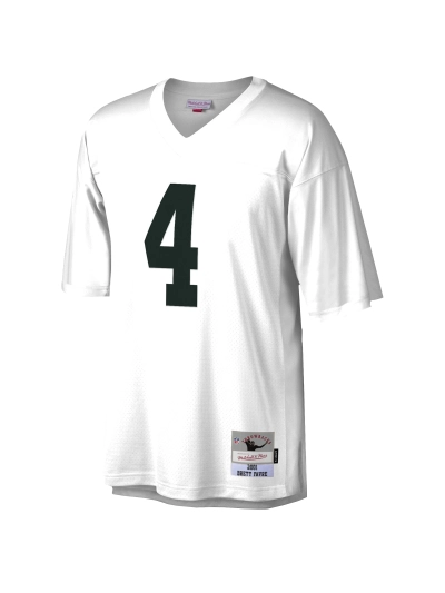 Men's Green Bay Packers Brett Favre Mitchell & Ness White Legacy Replica Jersey 02